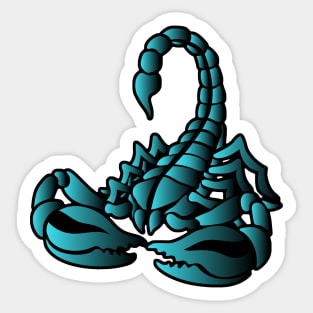 Blue Scorpion, Tribal Art Style Sticker